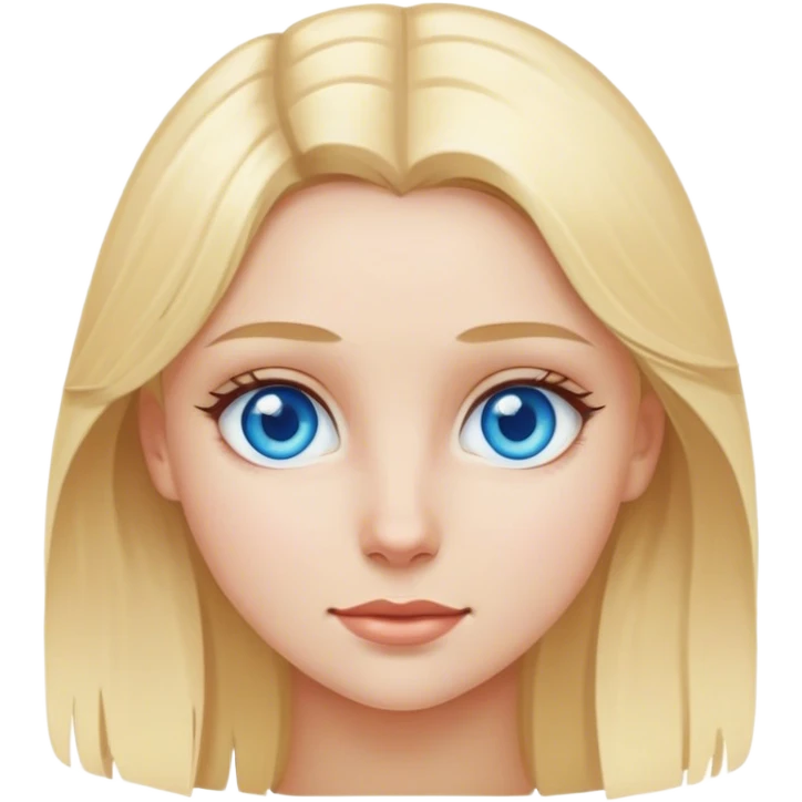 blonde pretty girl blue eyes emoji