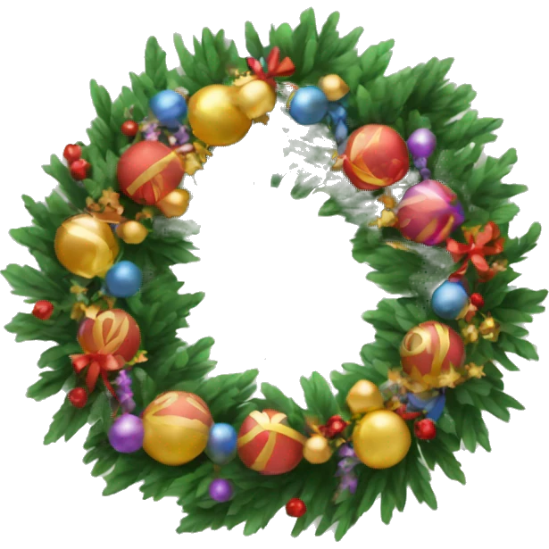 New Year's wreath emoji