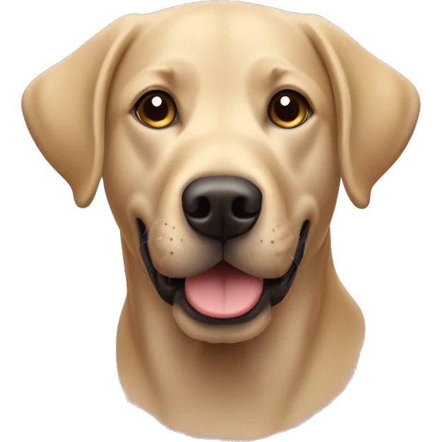 Labrador retriever with ball emoji