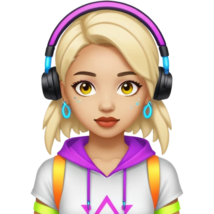 Girl in Rave outfits  emoji