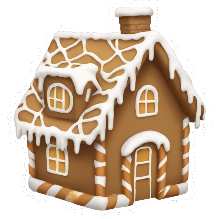 A light beige gingerbread house emoji