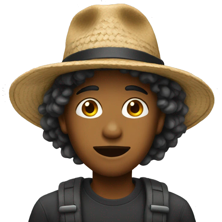 Wearing a hat emoji