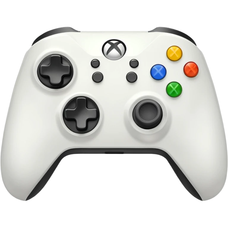 Xbox gamepad, white, front view emoji