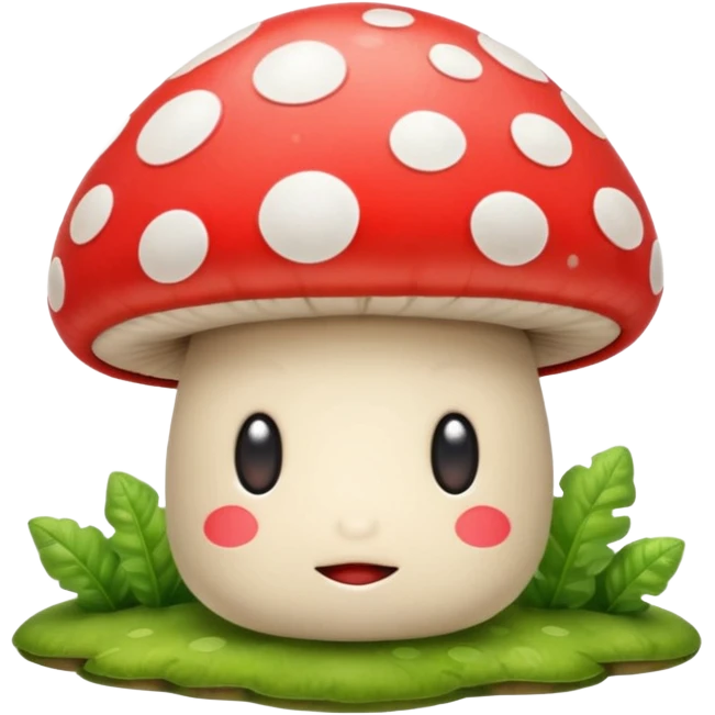 A sleeping mushroom character emoji