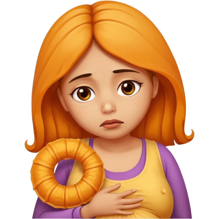 Pregnant girl sad for cravings jalebi emoji