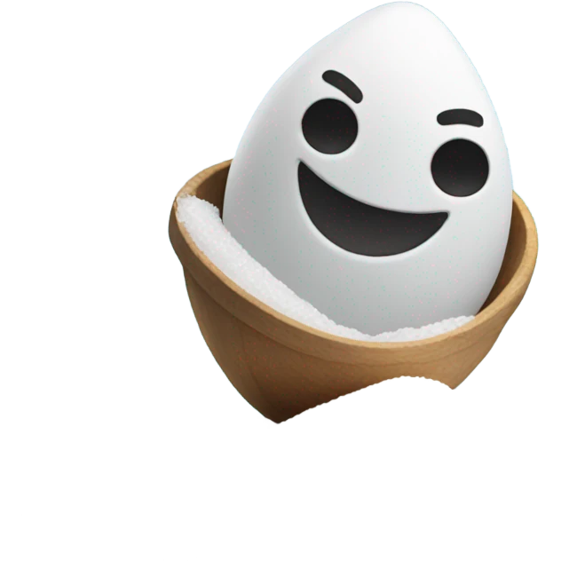 happy emoji with a pile of salt in front emoji