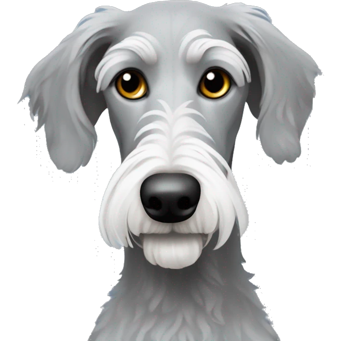 Bedlington whippet grey scruffy emoji
