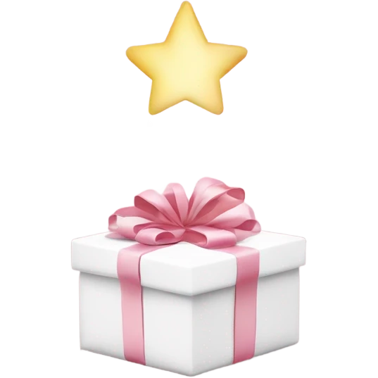 Light pink Christmas gifts under a white Christmas tree  emoji