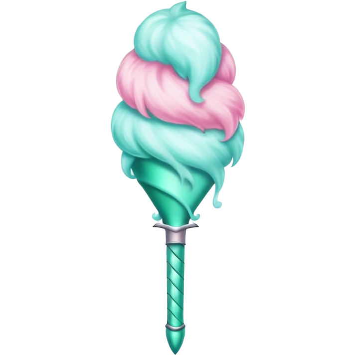 emerald cotton candy sword emoji