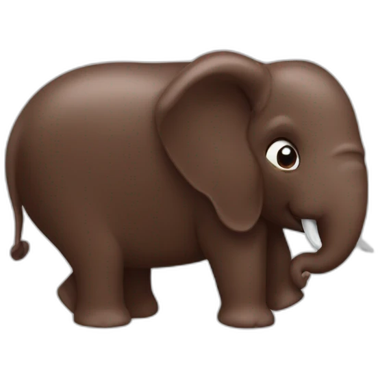 Chocolat sur éléphant emoji