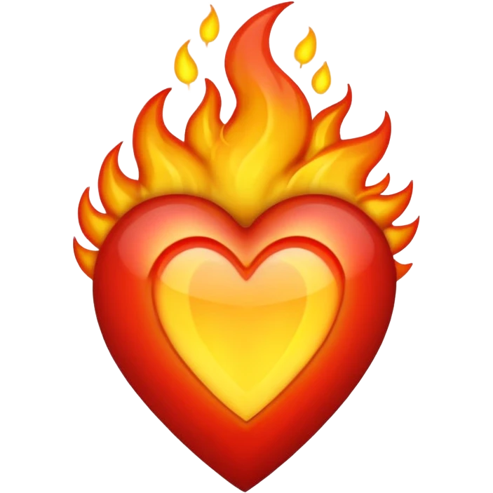 Make flaming hearts in all colours emoji