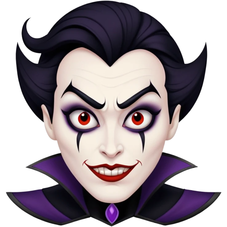 Evil Disney villain face emoji