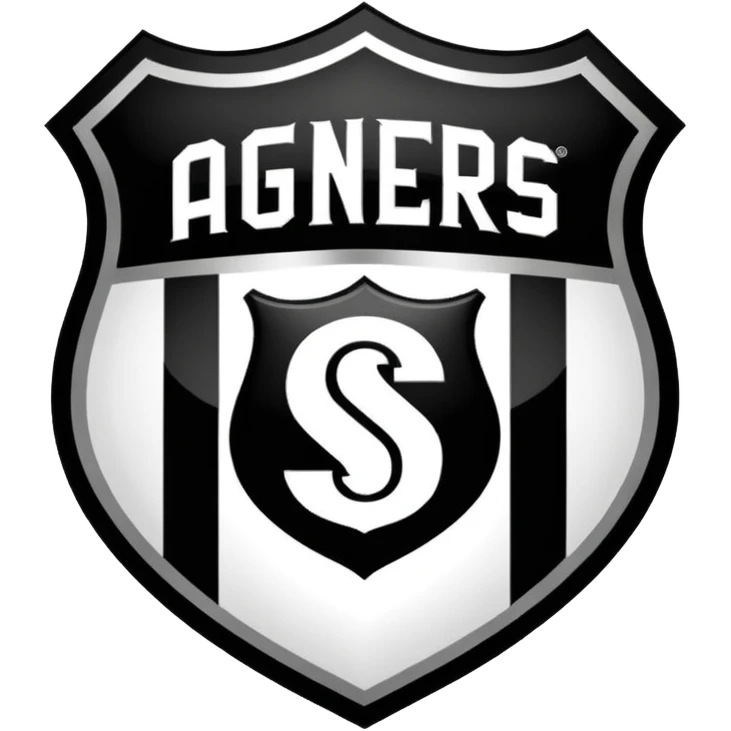 Football club SCO Angers logo, black and white striped shield with 1919 year, sports team emblem emoji
