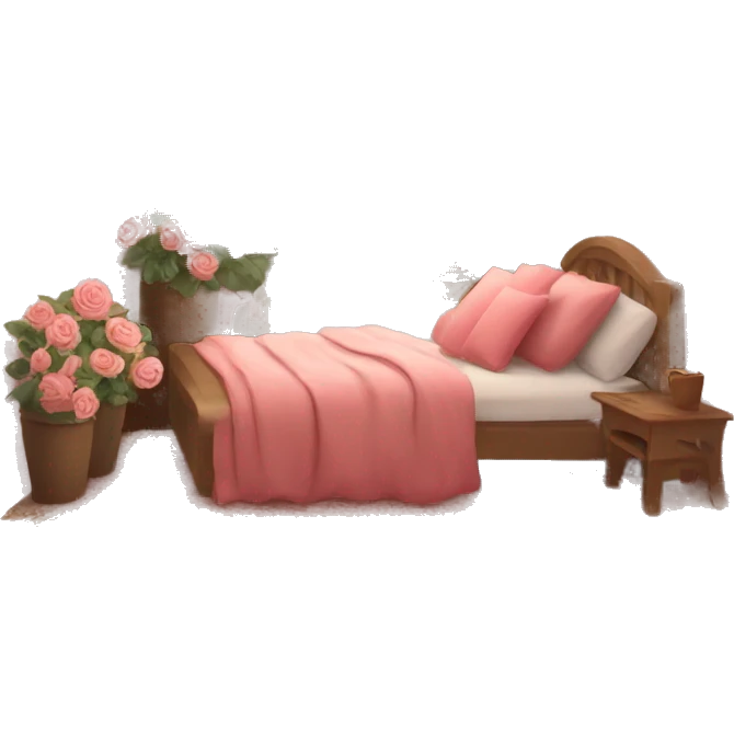Cozy indoor with roses emoji