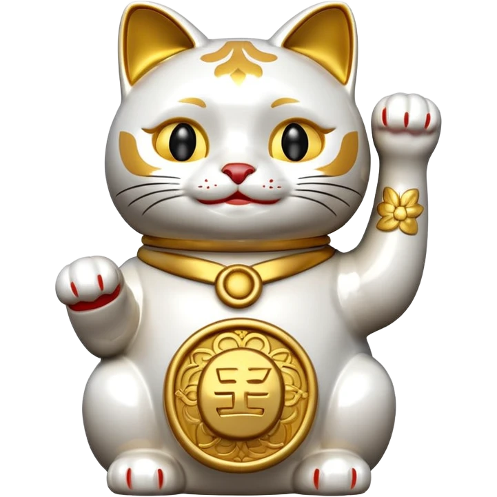 Classic lucky cat emoji