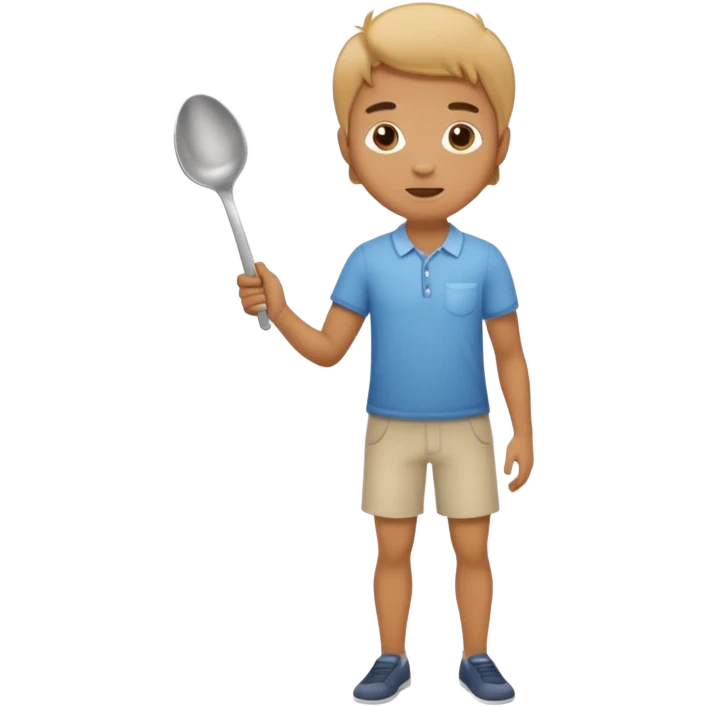 Full body male with a spoon emoji