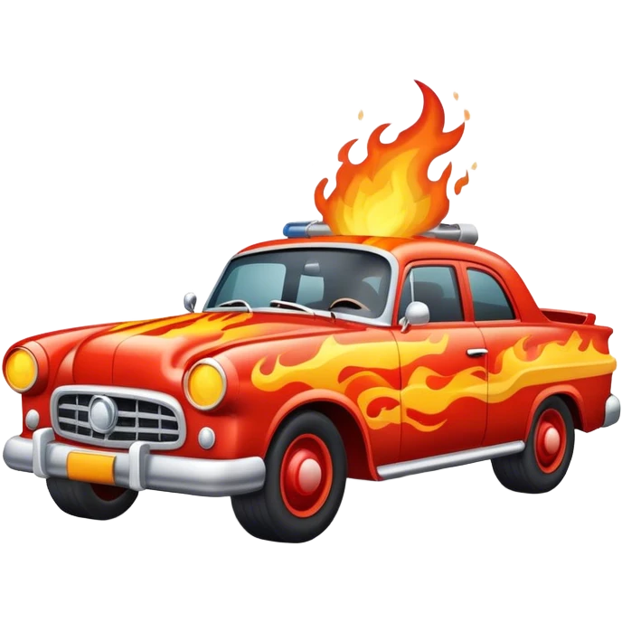 Car shooting fire emoji