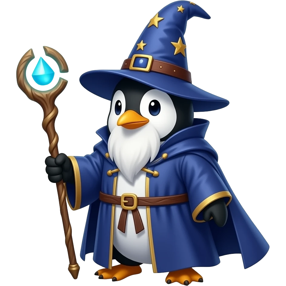 Penguin Wizard emoji