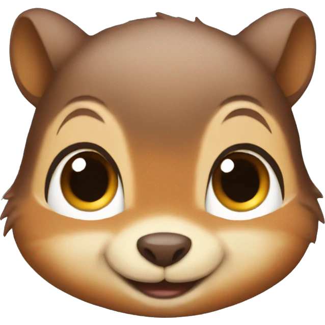 cute squirrle face emoji