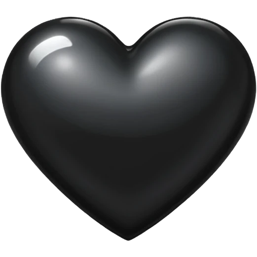 Siyah isiltili kalp emoji