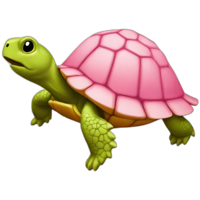 Tortue rose emoji