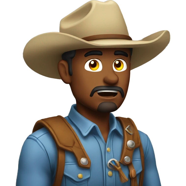 a cowboy shock emoji