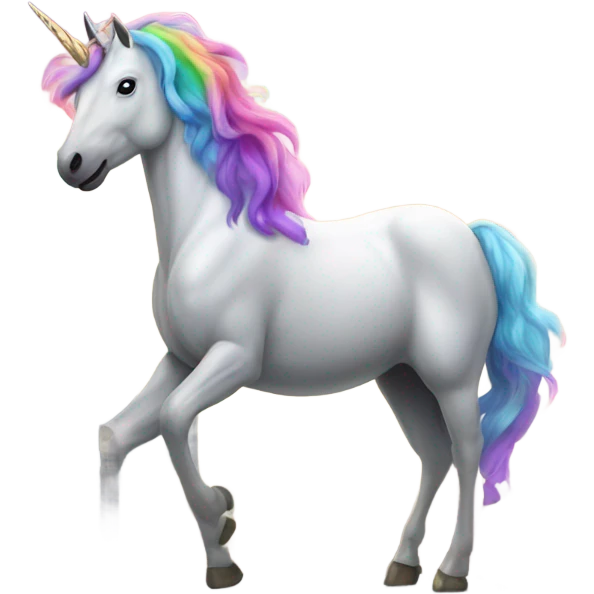 Giant Unicorn in city emoji