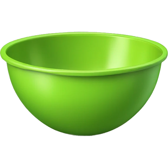 Realistic lime green mixing bowl  emoji