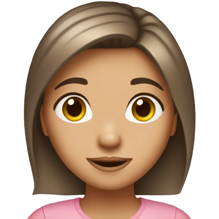 Blushing brunette girl emoji