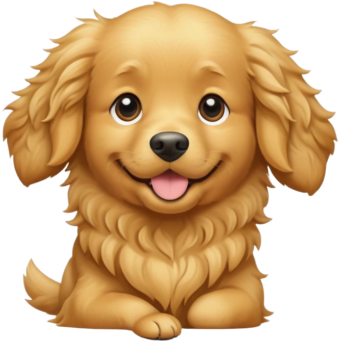 Curley golden retriever  emoji