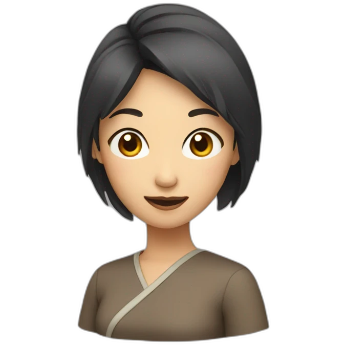 Asian woman chat emoji