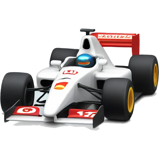 white formula one car emoji