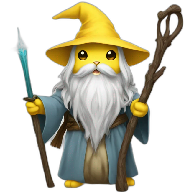Gandalf Pikachu with a staff emoji