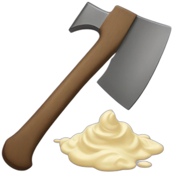 Axe and cream emoji