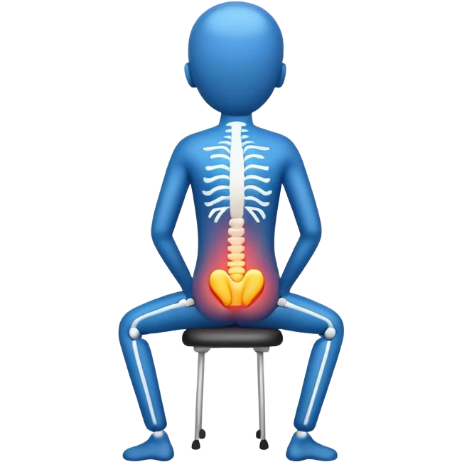 Back pain stick figure emoji