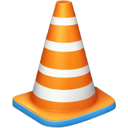 Rainbow traffic cone emoji