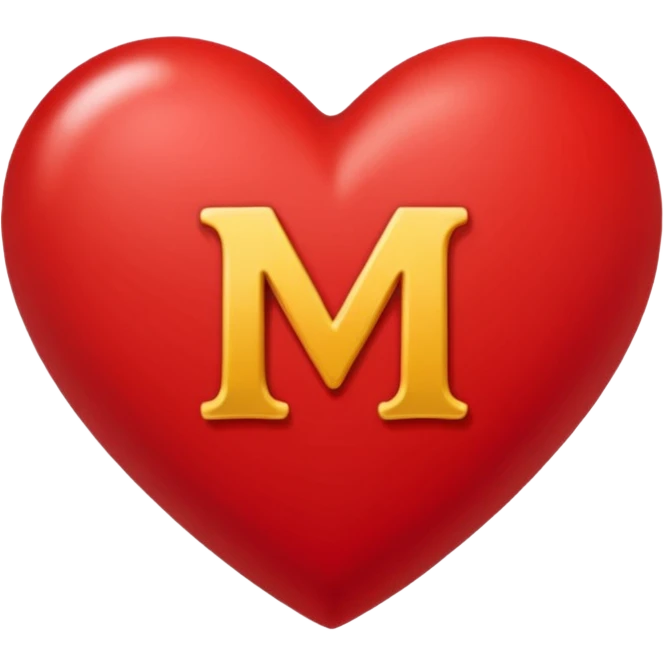 Corazón con la letra m  emoji