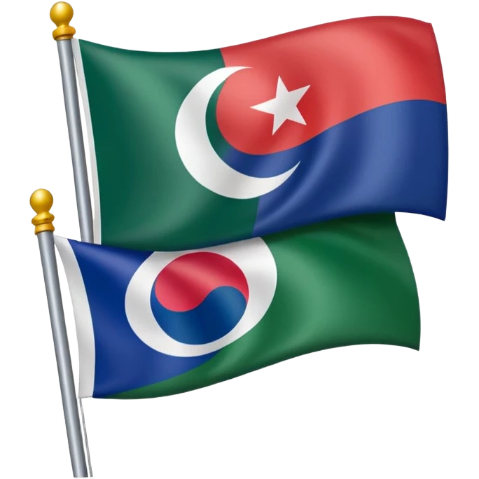 FRIENDSHIP FLAG OF PAK-SOUTH KOERA emoji