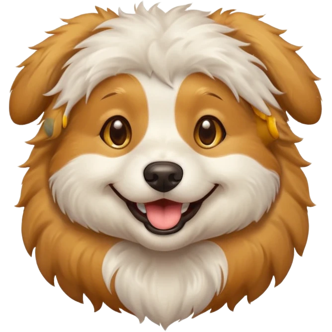 Make a happy dog emoji