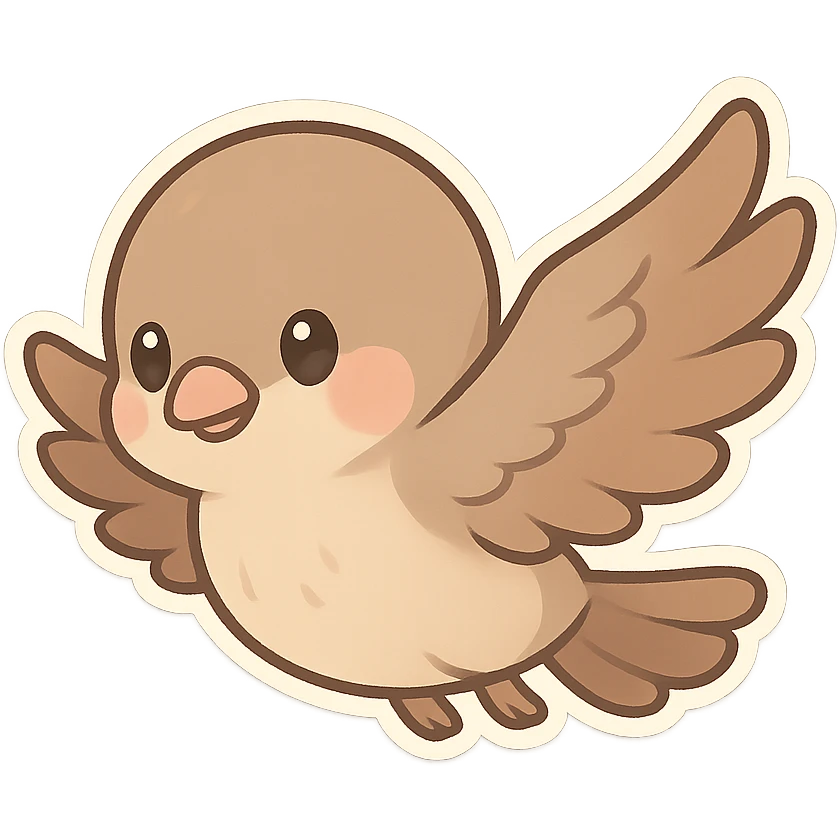 一只飞翔的小鸟 emoji