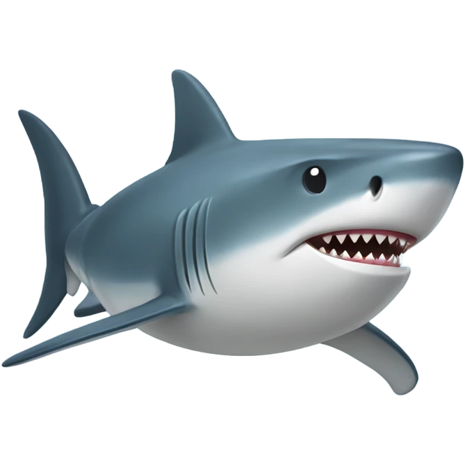 Stylized shark with a cool, laid-back demeanor emoji