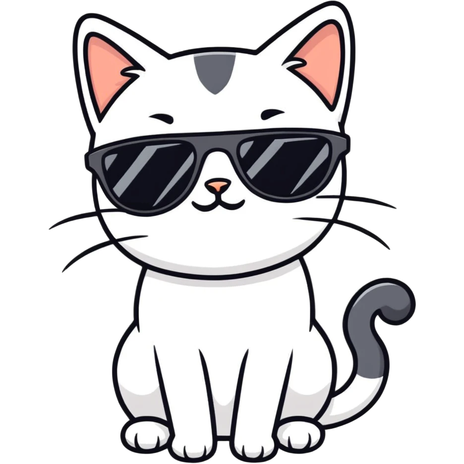 Cat with sunglasses emoji