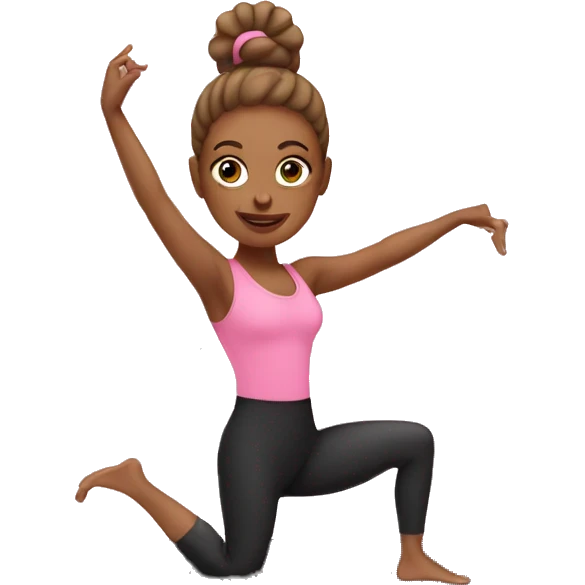 Pink Pilates girl emoji