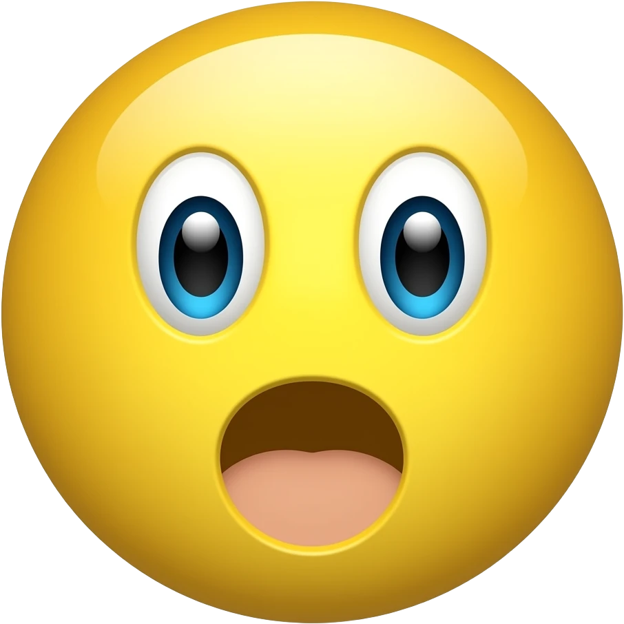 Yellow circle gasping emoji