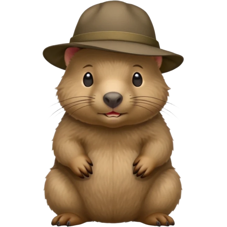 wombat wearing a hat emoji