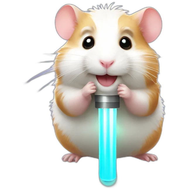hamster-with-lightstick emoji