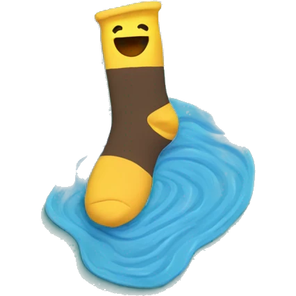 A sock in a lake emoji