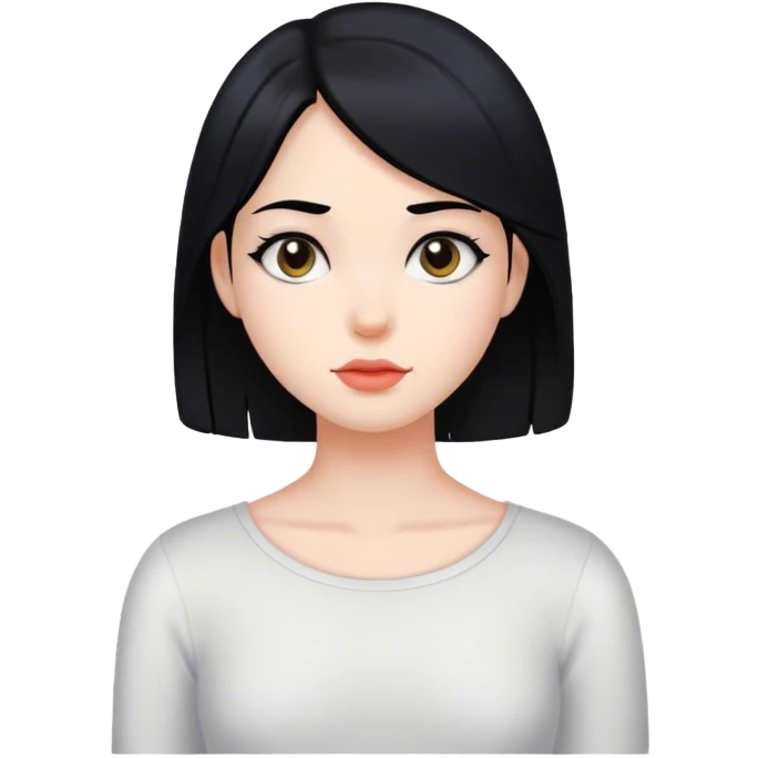 Girl with black hair emoji