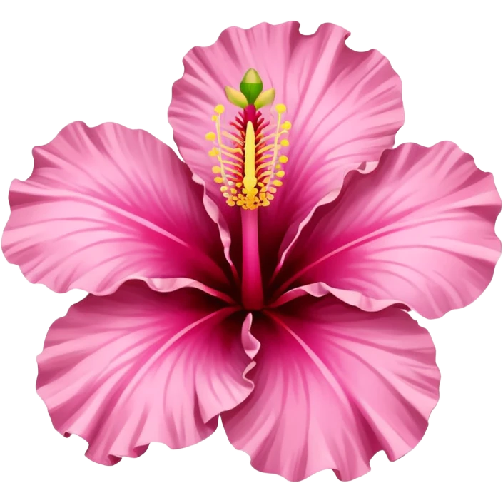 hibiscus blossom, pink petals emoji