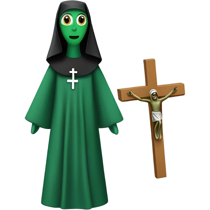 Gumby as a nun emoji